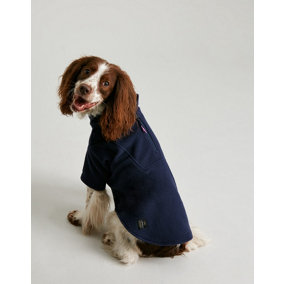 Joules Navy Dog Fleece with Zip Detail for Easy on and Off, Large