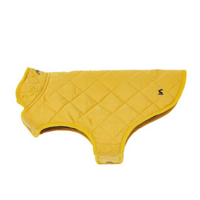 Joules Quilted Dog Coat Antique Gold (L)
