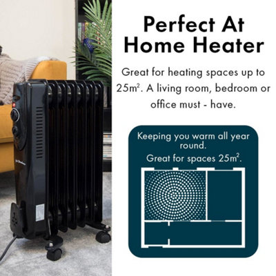 JSH Oil Filled Radiator 2KW 9 Fin Portable Electric Heater Free ...