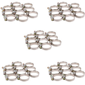 Jubilee Hose Pipe Clamps Clips Air Water Fuel Gas 50pc Stainless Steel 20 to 32mm