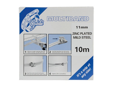 Jubilee MB1701 Multiband Mild Steel 11mm 10m Pack JUB1701