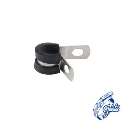 Jubilee P-Clips Edelstahl 20mm – 5 Stück, Mit EPDM-Gummi, Vibrationsdämpfend, Für Rohre & Kabel