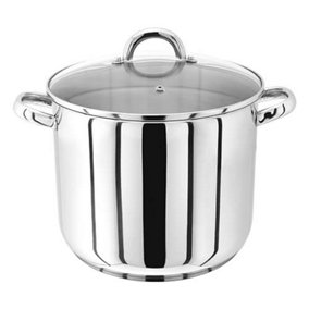Judge 26cm Stainless Steel Stockpot With Vented Glass Lid, 10 Litre