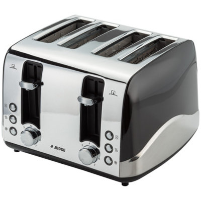 Judge 4 Slice Toaster Black/Silver