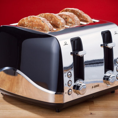 Judge 4 Slice Toaster Black/Silver