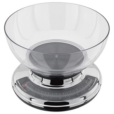 Judge 5.0kg Chrome Kitchen Scale with Clear Bowl