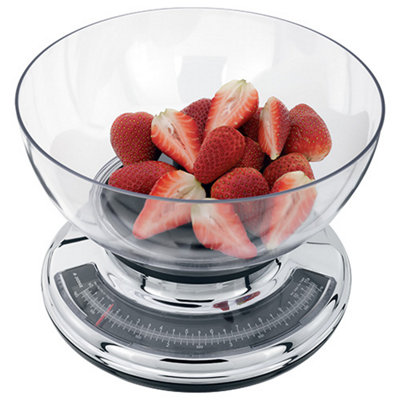Judge 5.0kg Chrome Kitchen Scale with Clear Bowl