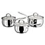 Judge Classic Mirror Polished Stainless Steel 3 Piece Saucepan Set
