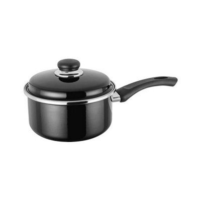 Judge Essentials Enamel Black 18cm Saucepan