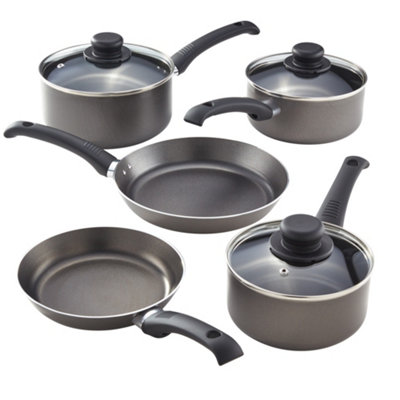 Judge Everyday 5-Piece Non-Stick Cookware Set - Pewter