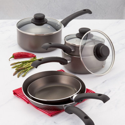 Judge Everyday 5-Piece Non-Stick Cookware Set - Pewter