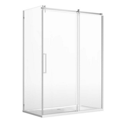 Jules Chrome Sliding Shower Door (W)1400mm