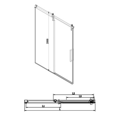 Jules Chrome Sliding Shower Door (W)1500mm - 3
