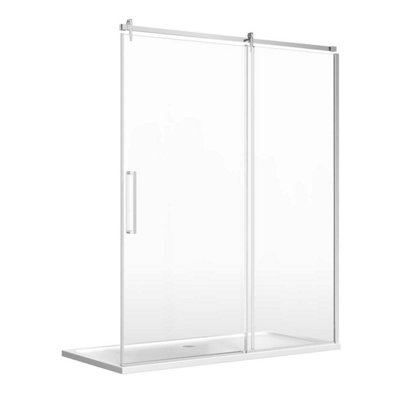 Jules Chrome Sliding Shower Door (W)1700mm
