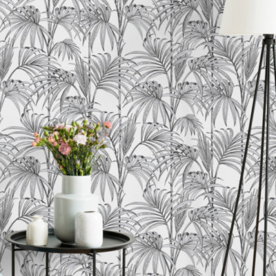 Julien MacDonald Honolulu Silver Tropical Wallpaper