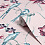 Julien MacDonald Utopia Tropical Floral Pink Wallpaper