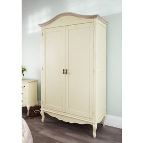 Juliette Double Wardrobe. French Style 2 Door Wardrobe - Champagne
