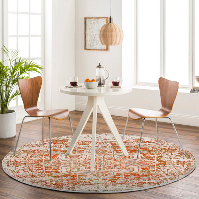 JULIETTE Round Oriental Vintage Area Rug 160 x 160 cm