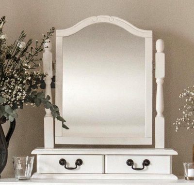 Juliette Trinket Mirror - White