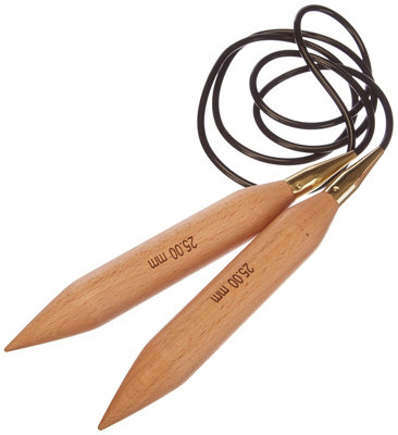 Jumbo Birch: Knitting Pins: Circular: Fixed: 150cm x 25.00mm