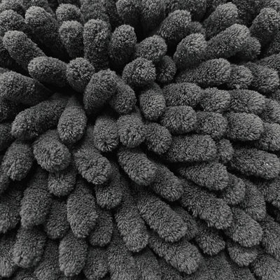 Jumbo Bobble Bath Mat - Non Slip, Luxury Deep Pile Bath Rug - Charcoal Grey