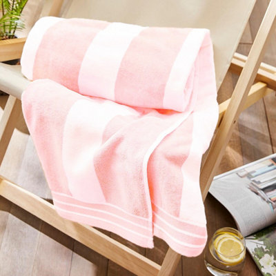 Jumbo Cabana Stripe Beach Towel - Blush