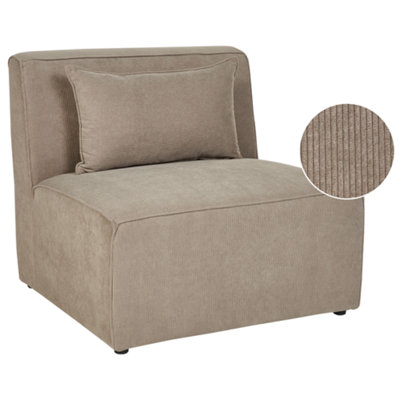 Jumbo Cord 1-Seat Section Taupe LEMVIG