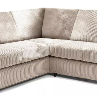 Jumbo Cord Full Back 2c2 Corner Sofa Mink