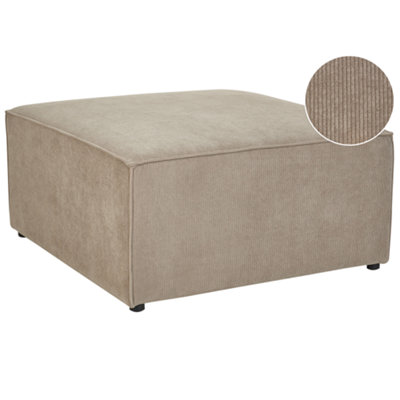 Jumbo Cord Ottoman Taupe LEMVIG