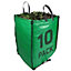 JUMBO Garden Waste Bags 272 Litre - PREMIUM GRADE - 10 PACK - Industrial Fabric and Handles - Heavy Duty Garden/Green Waste Sacks