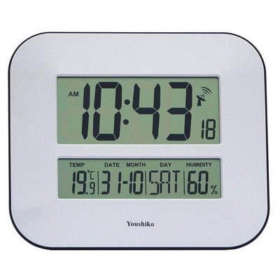 Jumbo LCD Radio Controlled Wall Clock   YC8010