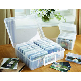 Jumbo Photo Storage Box Set - Photograph Organiser Craft Case with 16 6x4" Inner Cases. Holds up to 1600 Photos