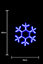 Jumping Snowflake Neon Effect Rope Light Silhouette Double Side 90 Warm White LEDs Christmas Outdoor Home Wall Garden
