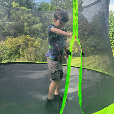 JumpPRO 10ft x 7ft Xplore Rectangular Trampoline with Enclosure