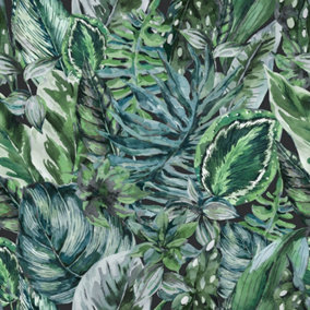 Jungle Fever Wallpaper In Teal And Green