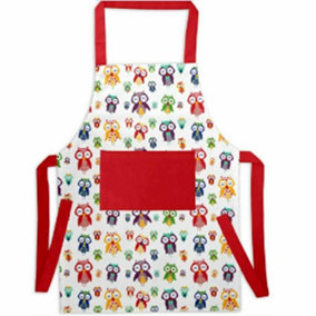 Jungle Forest Owl Bird Kitchen Apron Chef Cooking Baking Novelty Barbecue Craft