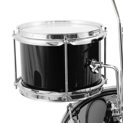 Junior Kids Drum Kit, 3 Piece Beginners Drum Set with Stool