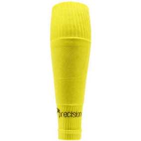 JUNIOR SIZE 12-6 Pro Footless Sleeve Football Socks - YELLOW - Stretch Fit