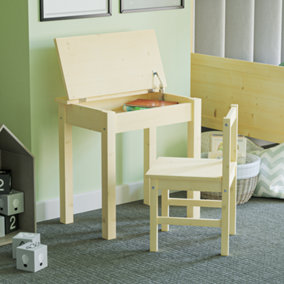 Junior Vida Aries Solid Pine Desk & Chair 2 Piece Set Children Kids Furniture