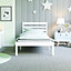 Junior Vida Libra White Single Wooden Childrens Bed Frame, 190 x 90cm