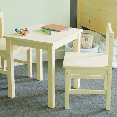 Pine childrens table and chairs on sale