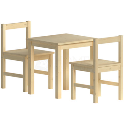 Junior Vida Pisces Pine Kids Table Chairs Set