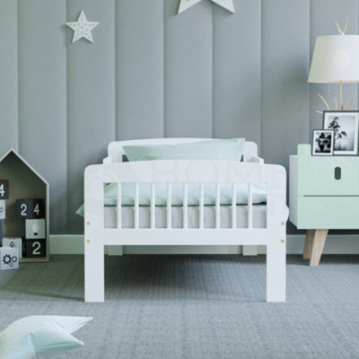 Junior Vida Scorpio White Toddler Bed Frame, 140 X 70cm