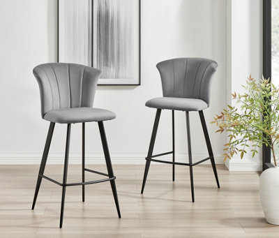 Grey bar deals stools b&q