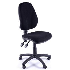 Juno High Back Office Chair in Black Fabric