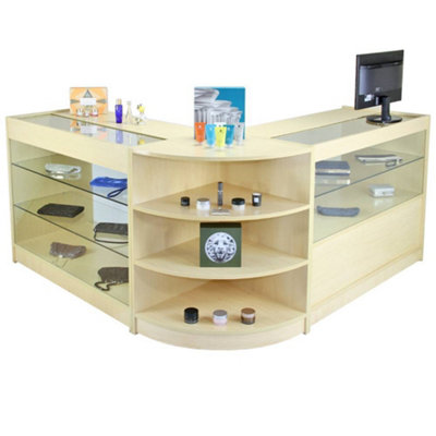 Jupiter Maple Shop Counter & Retail Display Set DIY at B&Q
