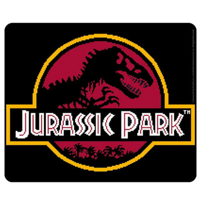 Jurassic Park Pixel Logo Flexible Mouse Mat Price Comparisons | Compare The Build