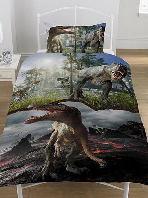 Jurassic Predators Dinosaurs Single Duvet Cover Set