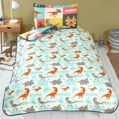 Jurassic World Coverless Duvet Cover Set Kids Bedding Pillowcases - Junior