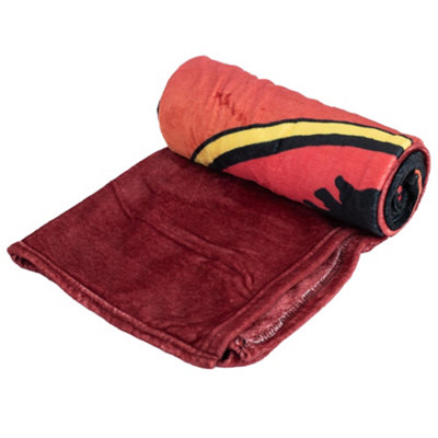 Juric Park Premium Coral Fleece Blanket Red/Black/Yellow (160cm x 130cm)